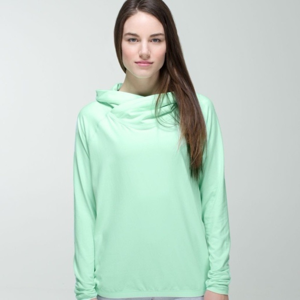Lululemon Mint Healthy Heart Pullover Cowl Neck